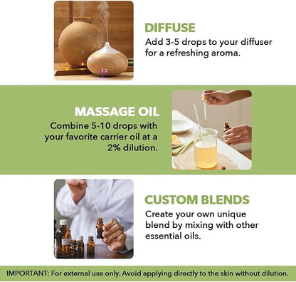 Majestic Pure Essential Oil with Glass Dropper - 100% Pure and Natural - Essential Oils for Diffuser, Aromatherapy, Soap and Candle Making, Peppermint Essential Oil, Peppermint Oil, 1 Fl Oz