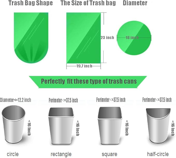 Biodegradable Trash Bags 4-6 Gallon, Extra Thick Small Trash Bag Recycling