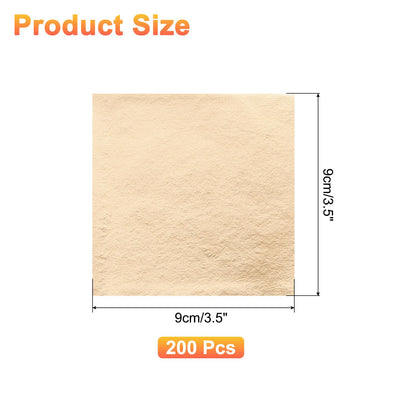 uxcell 200pcs Leaf Sheets, 3.5" x 3.5" Foil Sheets Paper Sheets for DIY Crafts Painting Nails Resin Furniture Decoration(Champagne Gold)