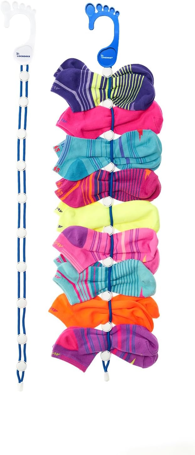Sock Laundry Solution for Washing Drying & Storing Socks in Pairs, Clip & Hold