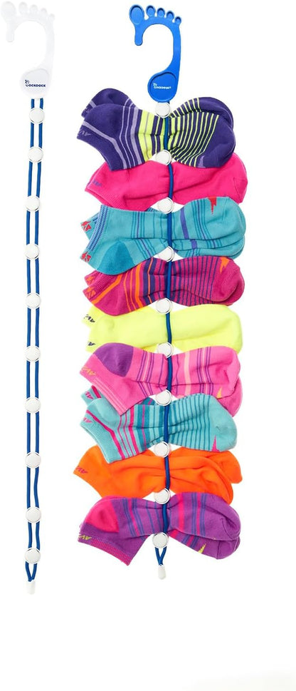 Sock Laundry Solution for Washing Drying & Storing Socks in Pairs, Clip & Hold