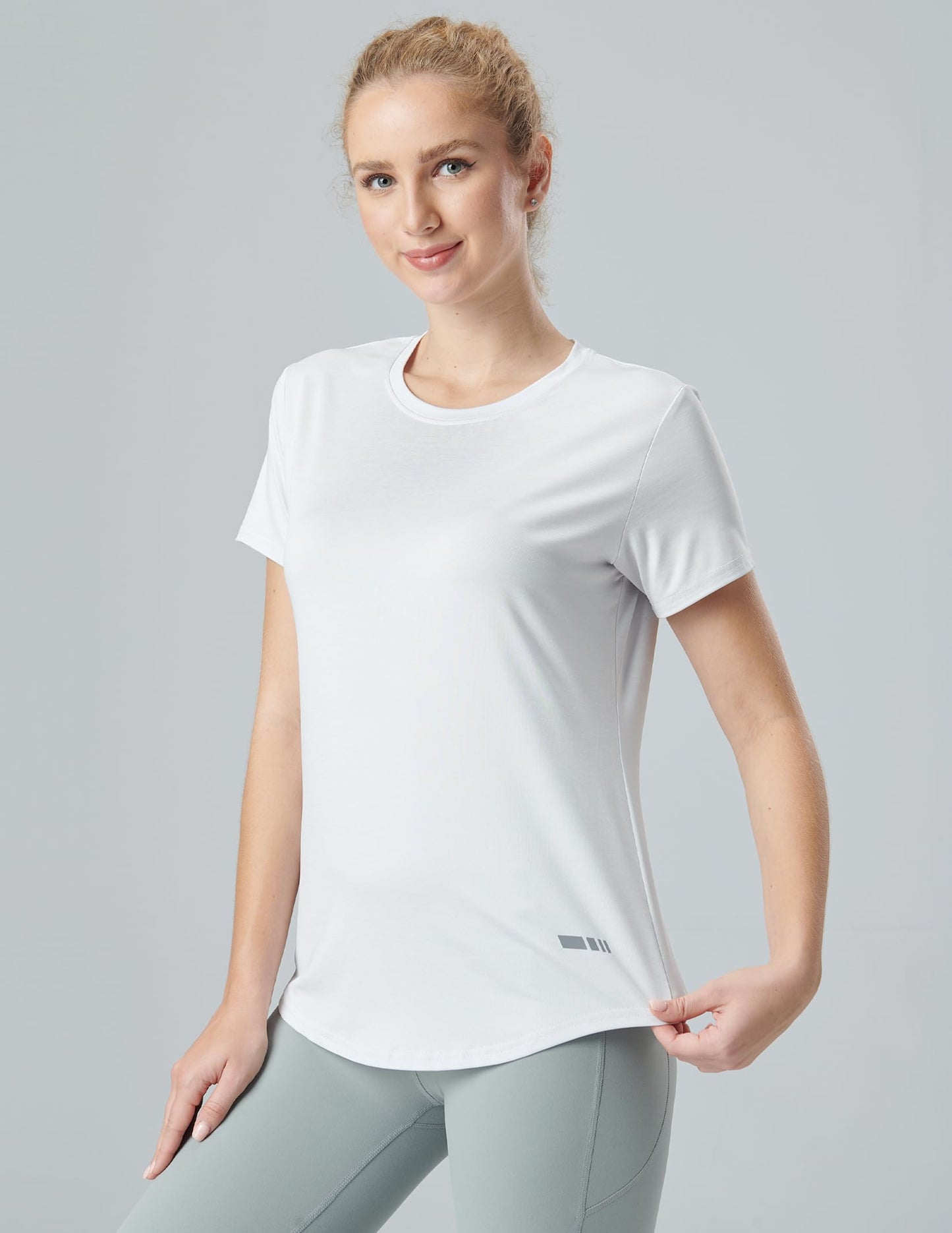 5 Pack: Women's Dry Fit Short Sleeve T Shirts, Athletic Workout Tee Tops for Gym Yoga Running (Set 3, Medium)