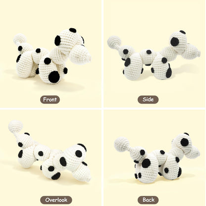 Dog Crochet Kit for Beginners, Larger Size Amigurumi Starter Kit with Step-by-step Tutorial Video and User Manual, Easy Art Crochet Knitting Amigurumi, DIY Animal Kits Dogs Puppy Lovers