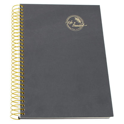 Yansanido Large Spiral Notebook, 5 Pcs B5 Thick Paper Hardcover 7mm College Ruled 5 Colors 150 Sheets -300 Pages Journals for Study, Work, Travel and Notes (5 Color)