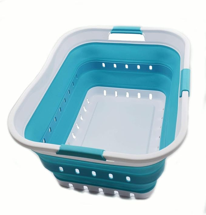 SAMMART 42L Collapsible Plastic Laundry Basket
