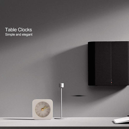 Qcwwy Simple Square Cement Desk Clock for Office Home Living Room Decor - and Unpretentious - Ideal for Nordic and Minimalist (Sandstone Brown), Qcwwyi1szgq4cbf-12