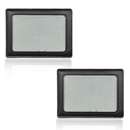 KPFILEH Leather Car Visor Picture Frame, 5.8'' × 4.3'' Auto Sun Visor Photo Holder, Vertical & Horizontal Display, Personalized Car Interior Decoration for Women Men(Black-2PCS)