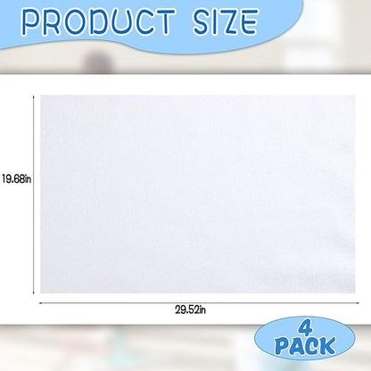4 Pack Extra Large Microfiber Cleaning Cloths 20"x30", Lint-Free Reusable Towels