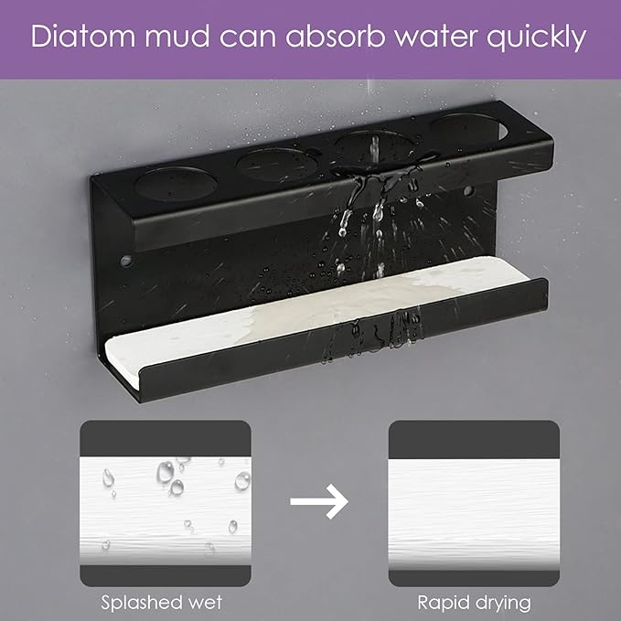 Wall Mounted Electric Toothbrush Holder, 4 Slots Stand