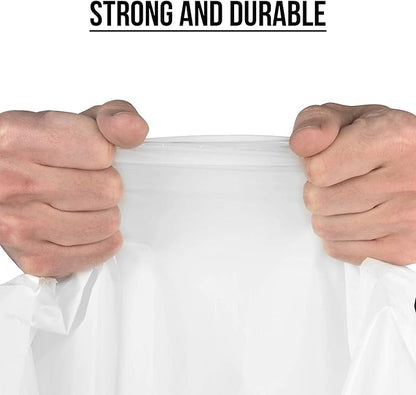 Aluf Plastics 55-60 Gallon 1.5 MIL Clear Garbage Bags