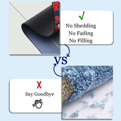 ZHUZHISHAN Diatomaceous Earth Bath Mat,Purple Gold Marble Non-Slip Volume Super Absorbent Fast Drying for Bathroom Kitchen Door mat,Eco-Friendly Easy to Clean 16×24Inch (40 * 60cm)