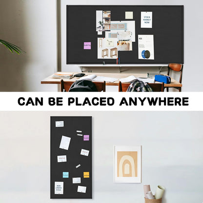 INNOVART Extra Large Cork Bulletin Board 96"X48" with 40 Push Pins, Corkboard with Black Aluminum Frame, Cork Notice Board Message Board for Wall, Wall Mount Framed Pin Board for Home, Office, School