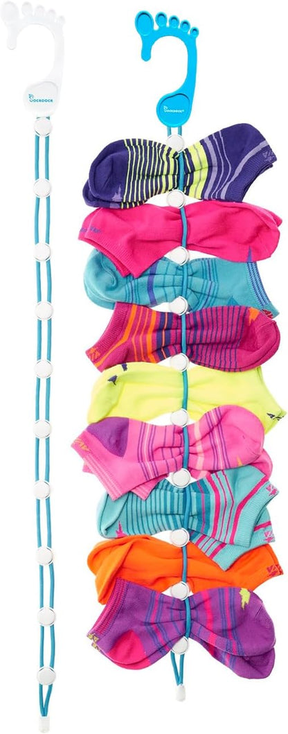 Sock Laundry Solution for Washing Drying & Storing Socks in Pairs, Clip & Hold