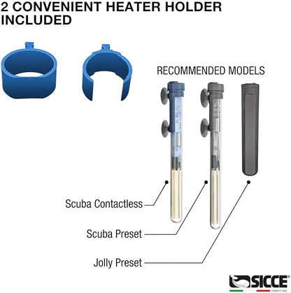 Sicce Aqua Filtra 20 Hang On Back Aquarium Fish Tank Power Filter Up to 20 Gallon Aquariums - Quiet 3-Stage HOB for Freshwater & Saltwater