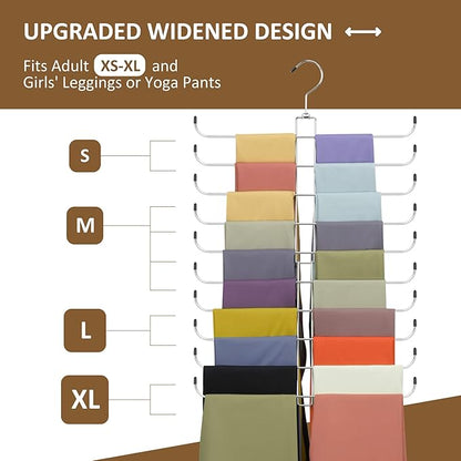 ZEDODIER Legging Organizer for Closet Hanging, Rotatable Yoga Pants Hanger for