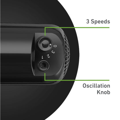 Holmes 12 Inch Oscillating Table Fan 3 Speeds 75 Degree Wide Angle Oscillation Adjustable 15 Degree Tilt Quiet Operation Home Office Bedroom Kitchen Black