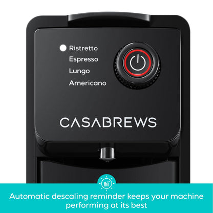 CASABREWS CM7036E Espresso Machine for Nespresso Original Pods, 20 Bar Compact Capsule Coffee Machine with 21 oz Removable Water Tank and 4 Brewing Modes, Mini Espresso Maker for Home or Office, Black