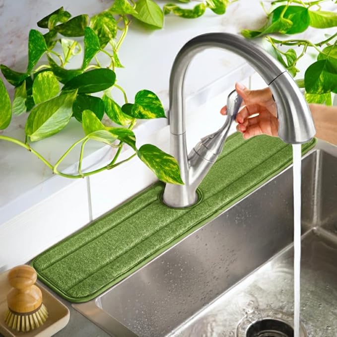 Ternal Original SINKMAT 24in XL Faucet Splash Guard Extra Long Microfiber Sink