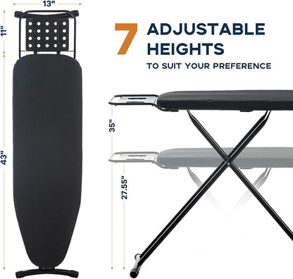 Ironing Board Full Size, RAINHOL 54"x13" Heavy Duty Compact Ironing Board