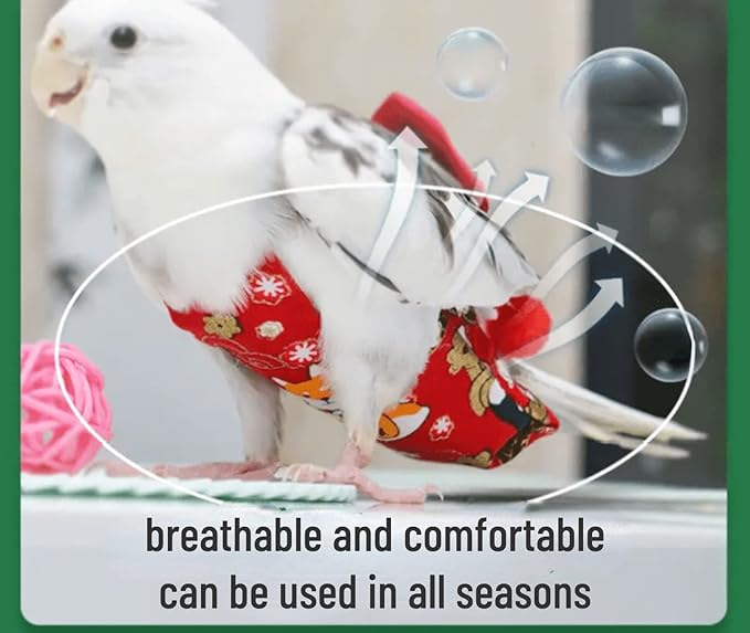 Bird Flight Suits Diapers, Parrot Flight Suits Diapers for Monk Parakeets, Cockatiels Flight Suits, Parrot Clothes, Bird Training Nappy Suit Liners Clothes (L, Orange)