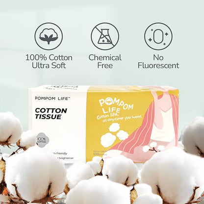 Disposable Face Towel 100 Cont, 7.9"X7.9"Clean Face Towelettes