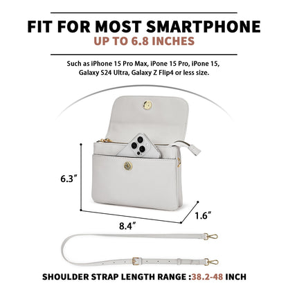 CHOLISS Small Crossbody Bags for Women, Vegan Leather Cell Phone Purse, Mini Travel Purse with Adjustable Strap