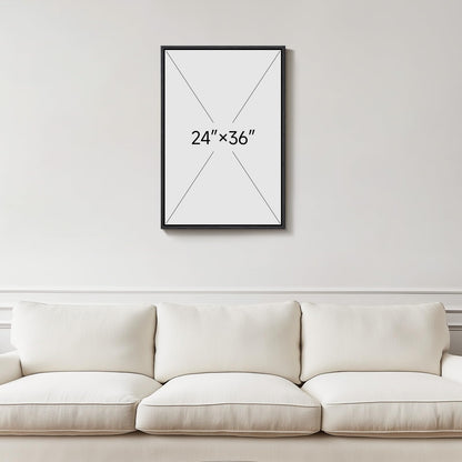 Framed Mid Century Modern Moon Phase Wall Art for Living Room, Neutral Brown Beige Boho Geometric Print Canvas Artwork for Walls, Vertical Pictures Wall Decor for Bedroom Home Office Hallway, 24x36 In