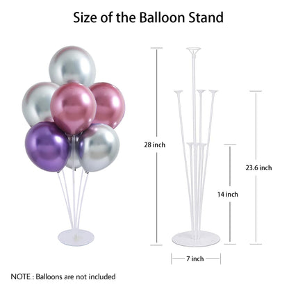 LOBUBT 10 Sets Balloon Stand Kits, Balloon Sticks Holder with Base for Table Centerpiece Graduation Birthday Baby Shower Party Decorations