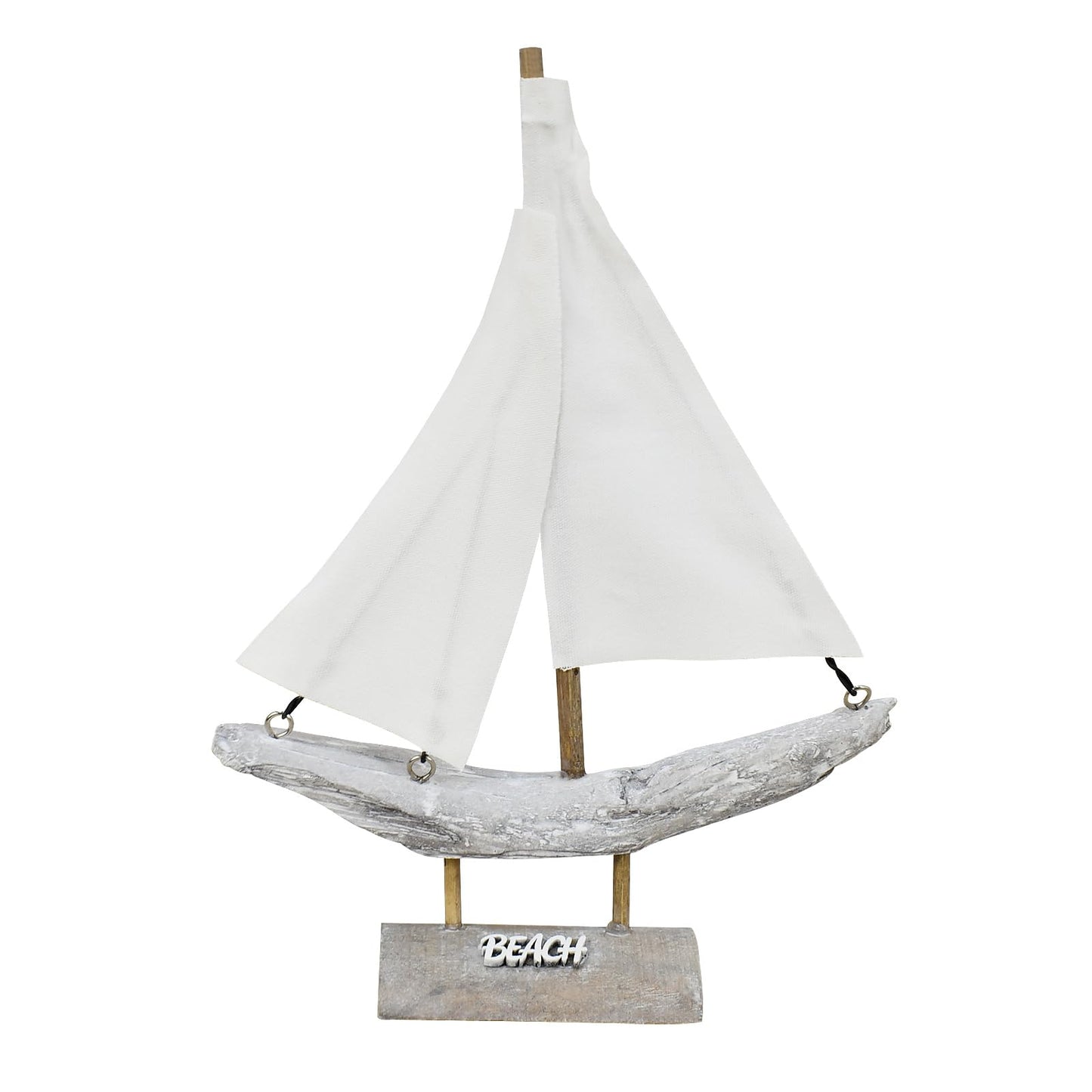 Aecipl Wooden Sailboat Nautical Sail Boat Decor Coastal Tabletop Centerpiece Home Shelf Decoration Beach Themed Statue Ornaments for Bathroom Room Bedroom (B)