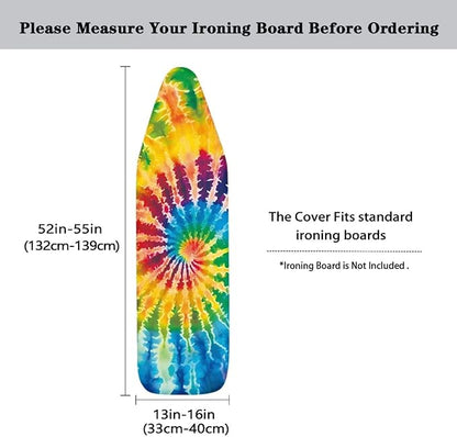 Tie Dye Vortex Printed Ironing Board Cover, Comfy Stretchy Iron Board Protector
