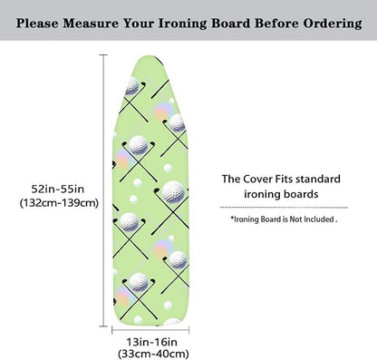 Golf Ball Ironing Board Cover 54x15 inches, Modern Golf Sport Applicable