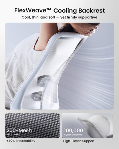 ProtoArc Ergonomic Office Chair - Flexer Pro Mesh Desk Chair with Lumbar Support for Women, Slide Seat & 4D Armrests, Tilt Lock | Stylish & Comfortable for Home Office, Computer Work - White