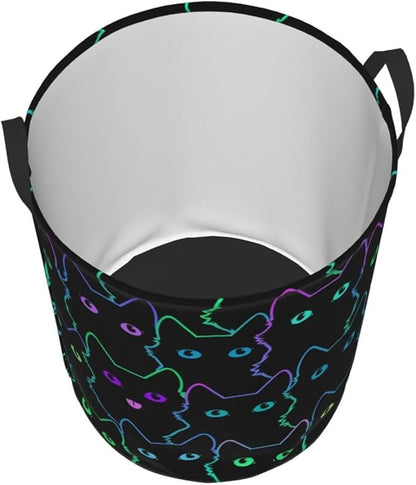 Funny Black Cats Laundry Hamper Bag