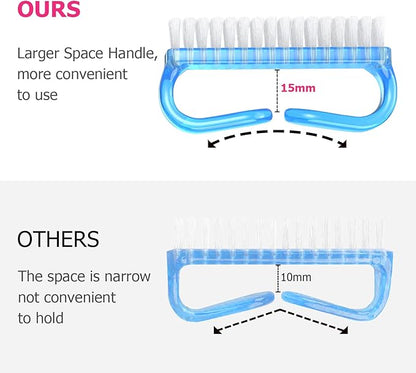 Handle Grip Nail Brush, Hand Fingernail Brush Cleaner Scrubbing Kit Pedicure