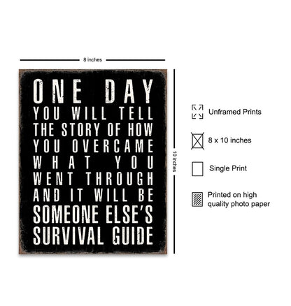 Black Office Decor Inspirational Quotes - Positive Quotes Posters for Men - Home Office Success Wall Art - executive Motivational Gifts for Him - Motivation Gym Wall Decor - Rustic small Wall Art Print