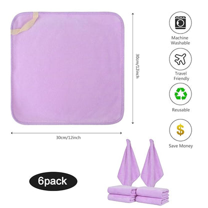 SINLAND Microfiber Facial Cloths Fast Drying Washcloth 12inch x 12inch Light