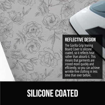 GORILLA GRIP The Original Ironing Board Cover and Pad, Silicone Coating