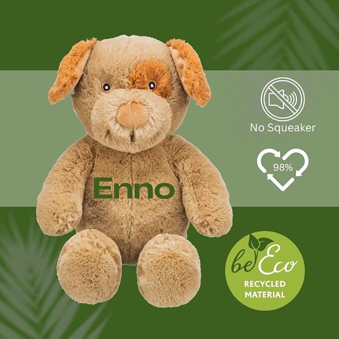 TRIXIE Be Eco Enno The Dog Plush Dog Toy for All Dogs, 16" Fun and Cuddly No Sound Dog Toy, 98% Recycle Material