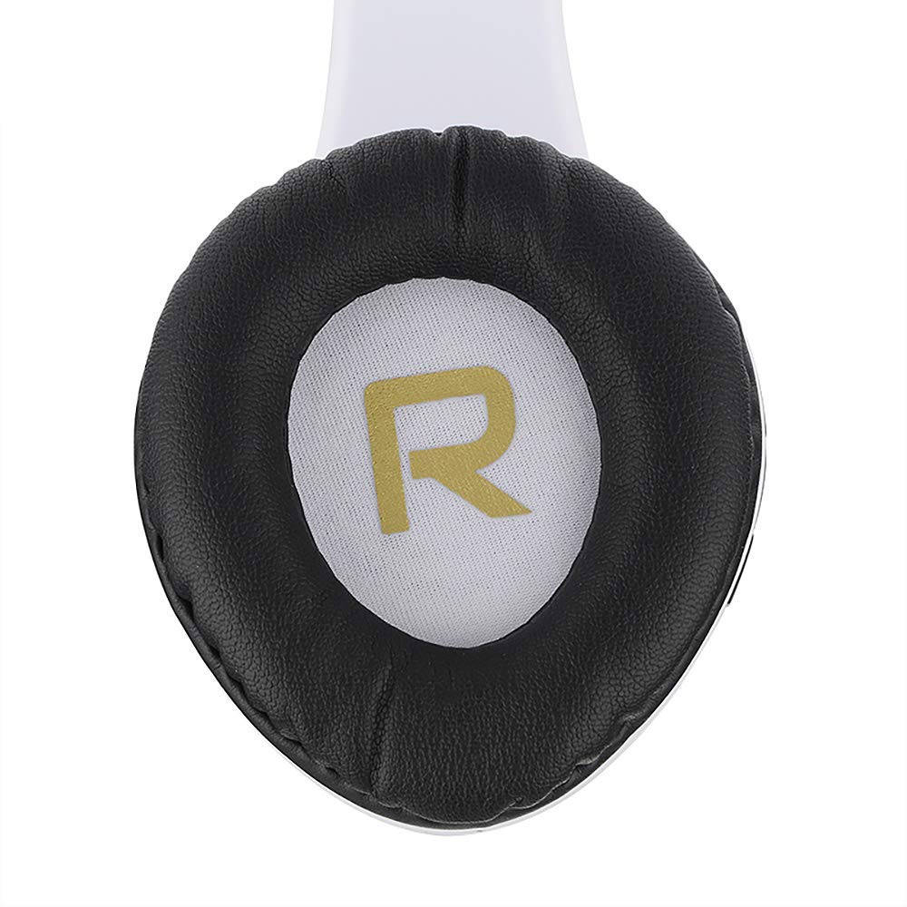PowerLocus Bluetooth Over-Ear Headphones, Wireless Stereo Foldable Headphones Wireless and Wired Headsets with Built-in Mic, Micro SD/TF, FM for iPhone/Samsung/iPad/PC (Black/White)