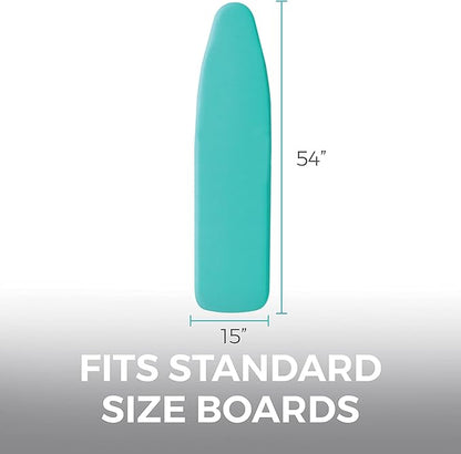 HOME GENIE Ironing Board Cover, Extra Thick Padding, Scorch Resistant Silicone