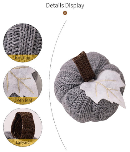 Set of 6 Small Crochet Pumpkins – Rustic Fall Decor for Cozy Autumn, Thanksgiving, and Halloween – Perfect for Farmhouse, Table, and Kitchen Decoration