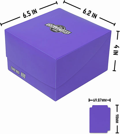The Collector's Hubs Trading Card Storage Box 800 - Red | Card Box 800+ holds standard 35pt cards | 4-in-1 Compartments| Strong Double Wall Design | 8 dividers | Sports & Baseball Card Deck Box - Red