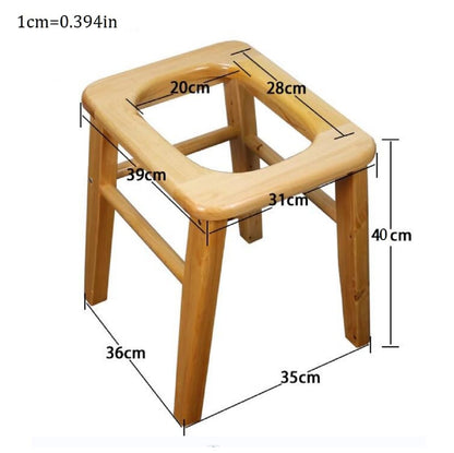 MOGUOBIN Wooden Steam Seat with Four Legs,Yoni Steam Chair,Yoni Steam Pot,Three-Dimensional Toilet,Heavy Bathroom Anti-Skid Shower Stool,Steaming Chair V Steam at Home Attachment 15.7" H (No Steamer)