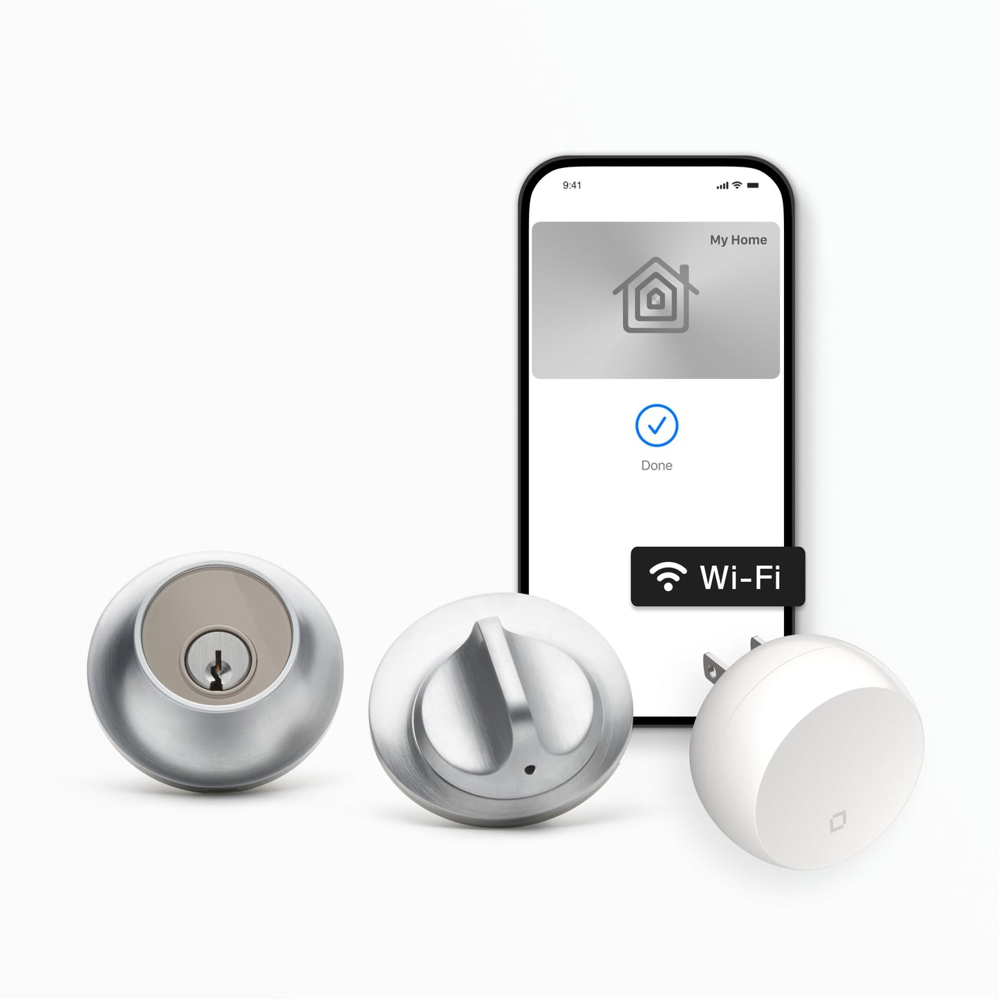 Level Lock+ (Matter) Smart Lock - World's Smallest, Most Advanced Matter-Over-Thread Deadbolt Plus Apple Home Key - Keyless and Remote Access via Apple, Alexa, Google Home, SmartThings (Satin Nickel)