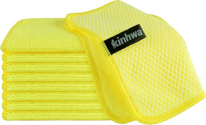 KinHwa Kitchen Washcloths for Dishes Absorbent Microfiber Dish Cloths Quick Dry