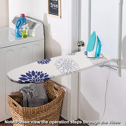 SheeChung 14x42 Inch Over-The-Door Ironing Board Cover and Pad, Cotton Cover