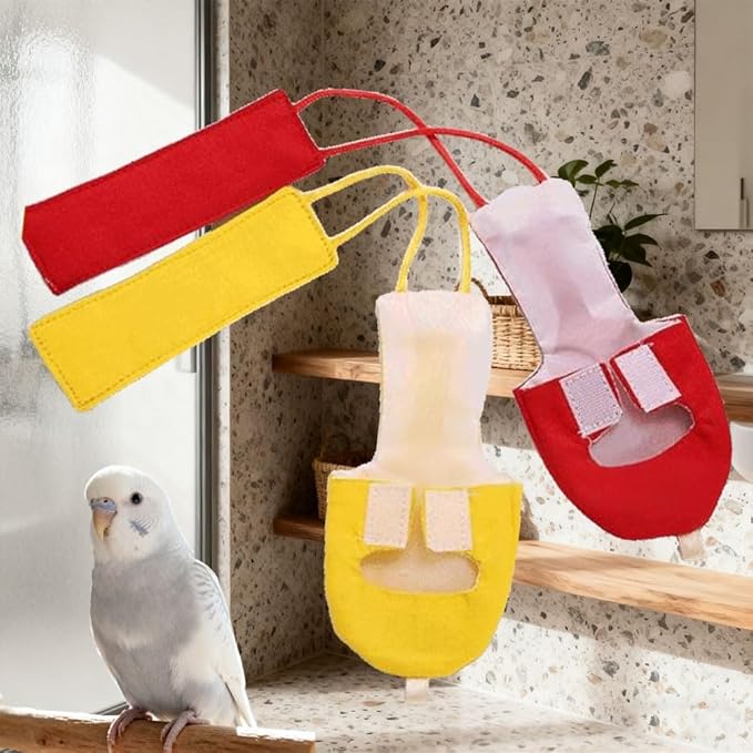 4pcs Bird Diaper Parrot Flight Suit Solid Color Parrot Nappy Reusable Pigeon Pants Cockatiel Clothes for Parakeet Mini Macaw Budgie Canary for Indoor Outdoor - XS