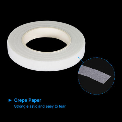 PATIKIL 30 Yard Floral Tapes, 12 Roll Florist Tape Crepe Paper Flowers Bouquets Tapes Waterproof for Bouquet Stem Wrapping, White (27 Meters)