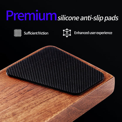 ZQL Wooden Wrist Rest, Walnut Wood Keyboard Wrist Rest, Ergonomic Palm Rest, Anti-Slip, Keyboard Accessory for Computer, Laptop, Home & Office (Black Walnut, 17.2" L x 3.15" W x 0.78" H)