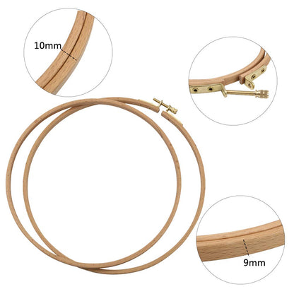 2 Pack 7 Inch Embroidery Hoop, Guofa 18CM Beech Wood Cross Stitch Hoops, Decorative Hanging Embroidery Frame for Needlepoint Sewing Project